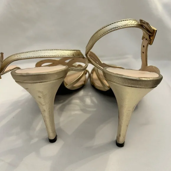 L.K. Bennett Gold Strappy Feria Heels Size‎ EU 37 - Picture 6 of 14